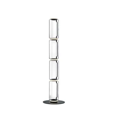 Flos Lampada da terra Noctambule Floor 4 High Cylinder Small Base finitura nero