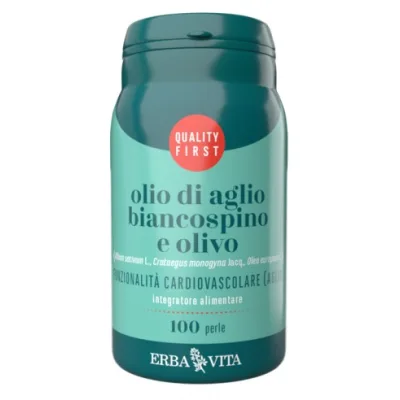 ERBA VITA OLIO DI AGLIO BIANCOSPINO E OLIVO 100 PERLE