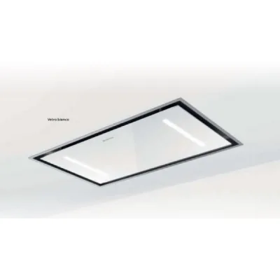 Faber Cappa a soffitto HEAVEN DUAL LIGHT A120 G/WH FLAT 350.0679.876 finitura vetro bianco da 120 cm