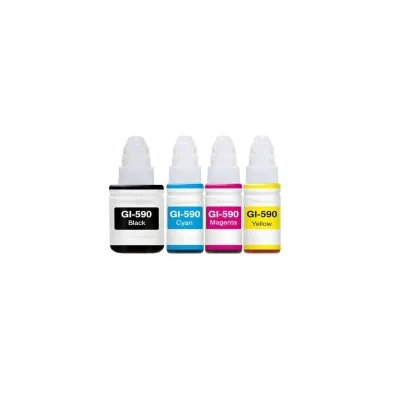 CARTUCCIA FLACONE INCHIOSTRO COMPATIBILE CANON 1606C001 GI-590Y GI590Y GIALLO 70ML 7K PIXMA G1501