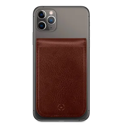 CELLY DUOMO MAGNETIC CARD HOLDER BROWN CARDDBR