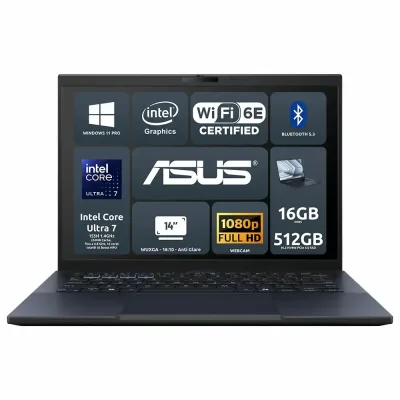 ASUS ExpertBook B3 B3404CMA-Q50132X Intel Core Ultra 7 155H Intel AI Boost NPU 16GB Intel Graphics SSD 512GB 14'' WUXGA Win11 Pro Tastiera retroilluminata
