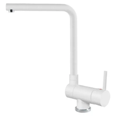 Elleci Miscelatore monocomando reclinabile con canna girevole DANUBIO MGKDAN68 finitura G68 bianco