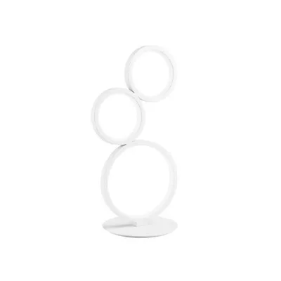 Lampada da tavolo LED bianca in alluminio, 15W, CCT, 42.7x22cm