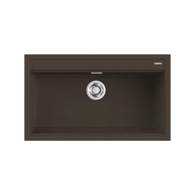 Elleci Lavello una vasca BEST 360 LGB36078 finitura composito G78 espresso da 86x51 cm