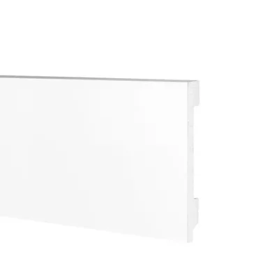 Battiscopa passacavi bianco 2000x100x15mm