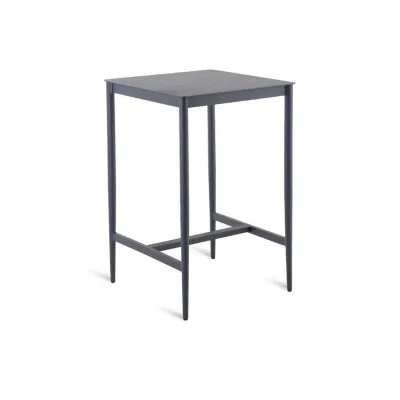 Unopiù Tavolo alto fisso LUCE in alluminio da 70x70 cm