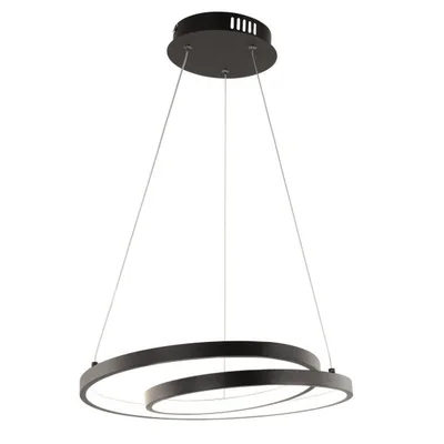 Lampadario a sospensione LED nero a spirale moderno, 30W, CCT, 150x40cm