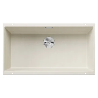 Blanco Lavello a una vasca SUBLINE 800-U Satin Gold 3527174 finitura soft white da 83x46 cm - Sottotop