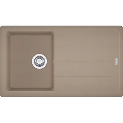 Franke: Lavello una vasca con gocciolatoio Boston Incasso BFG 611-86 114.0490.335 finitura fragranite oyster da 86x50 cm