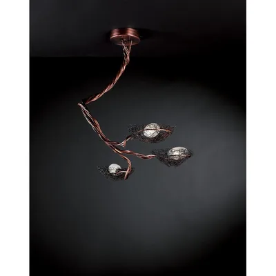Minitallux Lampada a sospensione modellabile Nido 3 finitura rame by Icone Luce - Lampadine non incluse