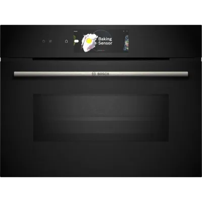 PRONTA CONSEGNA - Bosch Forno compatto pirolitico combinato microonde da incasso CMG778NB1 finitura nero da 60 cm - Serie 8