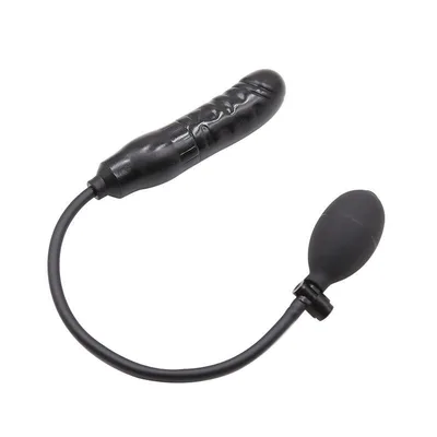 ÖHMAMA! Plug Anale Gonfiabile Nero 15,4 cm con Pompetta Manuale BDSM