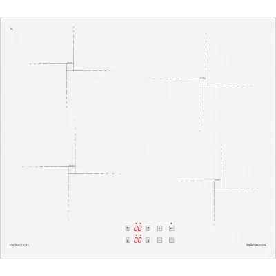 Barazza Piano cottura a induzione Green Plus 1PIDGP6B in vetroceramica bianco da 60 cm - IN PROMOZIONE FINO AL 6/07