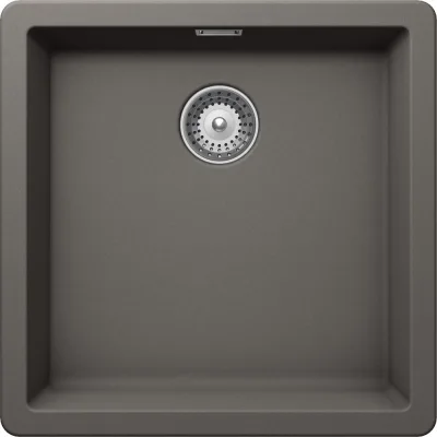 Schock Lavello una vasca GALAXY N100 GALN100A91 finitura silverstone da 45.6x45.6 cm