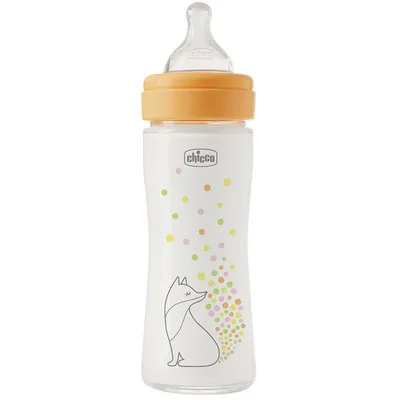 Chicco biberon perfect glass girl silicone da 240 ml