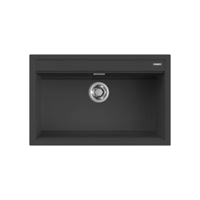 Elleci Lavello una vasca BEST 130 LGB13059 finitura composito G59 antracite da 79x51 cm