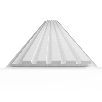 Pannello doga centrale 3D decorativo in duropolimero bianco 160x12x2800mm (minimo 5 pz)