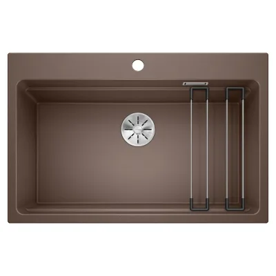 Blanco Lavello una vasca ETAGON 8 1525196 finitura caffè da 78x51 cm - Sopratop