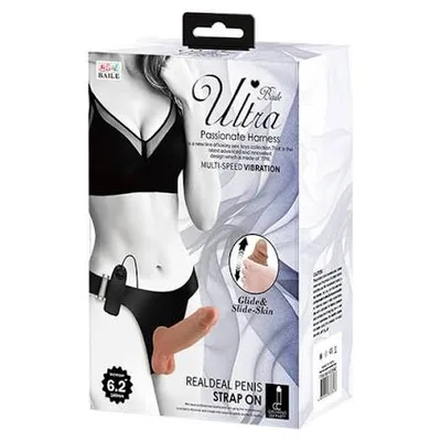 Strap-On Vibrante Baile Ultra Passionate Realdeal 16 cm Ø 4 cm Harness Sex Toy Coppia