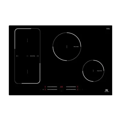 Master Kitchen Piano cottura a induzione MKHI 7714 1BR BK in vetroceramica nero da 77 cm