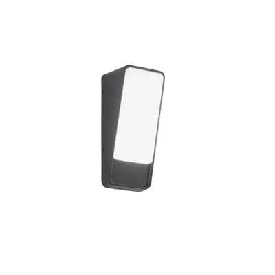 Applique da esterno in alluminio antracite, LED 14W, luce calda, 8.7x20.9cm