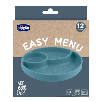 Chicco piatto porzionato azzurro 12m+