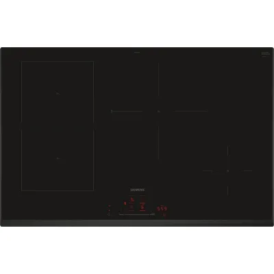 Siemens Piano cottura a induzione ED851HSB1E in vetroceramica nero da 80 cm