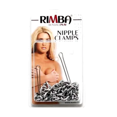 Pinze Capezzoli Doppia Catena Metallo BDSM Sex Toy Rimba Bondage Play