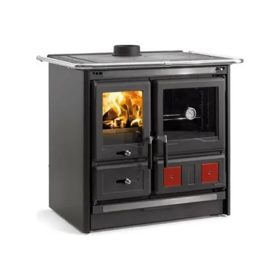 La Nordica Stufa a legna ROSA L VST.16 STEEL 3003580 finitura nero antracite