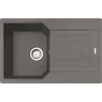 Franke: Lavello una vasca con gocciolatoio Urban Incasso UBG 611-78 114.0686.752 finitura fragranite stone grey da 78x50 cm