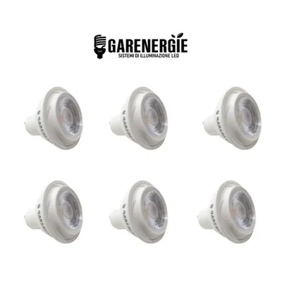 kit 6 pz faretto led 5w gu10 bianco freddo 6000k