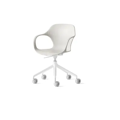 Connubia Sedia Home Office girevole Ops! CB2319 con struttura in alluminio e seduta a scelta - Con braccioli