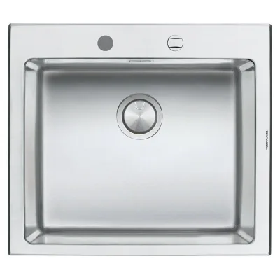 Barazza Lavello una vasca B_OPEN 1LBO61 finitura inox satinato da 58x51 cm