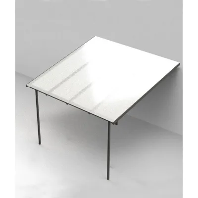 Unopiù Pergola addossata MERIDIENNE con copertura in policarbonato da 407x305/407 cm