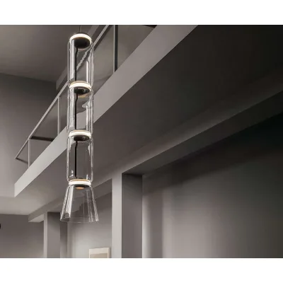 Flos Lampada a sospensione Noctambule Suspension 3 Low Cylinder Cone finitura nero