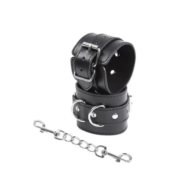 Manette BDSM LateToBed 3 D-ring nere regolabili catena removibile polsi unisex