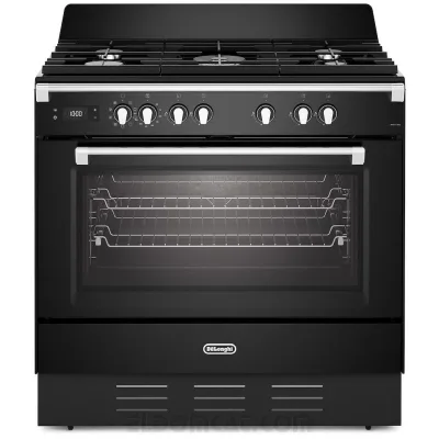 De Longhi Cucina a libera installazione BS 965 MNN a 5 fuochi e forno elettrico ventilato finitura nero da 90 cm