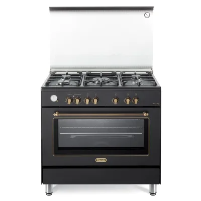 De Longhi Cucina a libera installazione PEMA 965 CSG a 5 fuochi e forno elettrico multifunzione finitura antracite da 90 cm