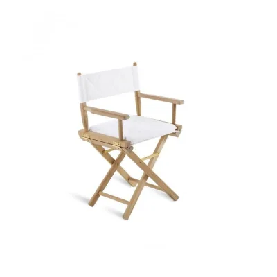 Unopiù Poltroncina pieghevole GINGER con struttura in teak e telo in cotone