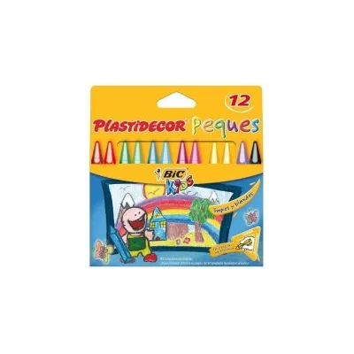 Bic Kids Plastidecor Peques Scatola 12 pastelli triangolari Ideale per bambini piccoli Texture morbida 8757741