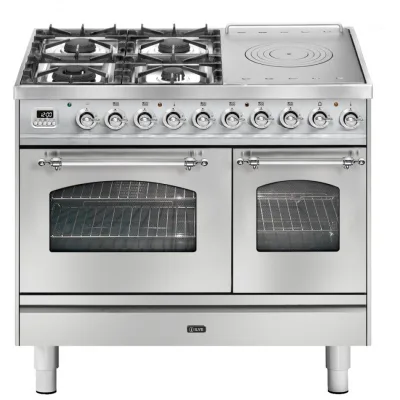Ilve Cucina PD10N da incasso Nostalgie PD10SDNE3 doppio forno e piano cottura 4 fuochi con coupe de feu e dual da 100 cm - PROMOZIONE ATTIVA FINO AL 19/10