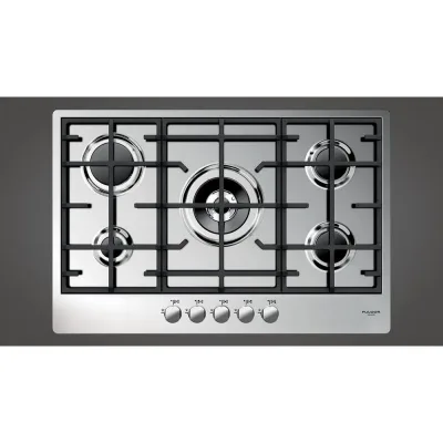 Fulgor Piano cottura a gas CPH 765 G WK X finitura acciaio inox da 77 cm