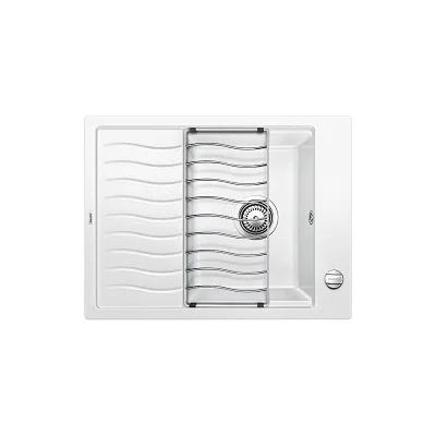 Blanco Lavello una vasca con gocciolatoio ELON 45 S 1520993 finitura bianco da 65x50 cm - Sopratop