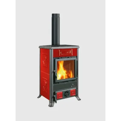 La Nordica Stufa a legna ROSSELLA R1.16 CERAMICA 3004100 finitura elegance bordeaux