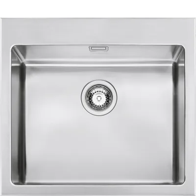 Smeg S Lavello una vasca VQR50RS finitura acciaio inox da 56.7x50 cm - Sopratop - IN PROMOZIONE FINO AL 6/07