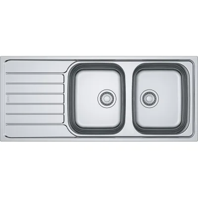 PRONTA CONSEGNA - Franke Lavello due vasche con gocciolatoio Spark Incasso SKL 621 101.0716.430 finitura dekor da 116x50 cm