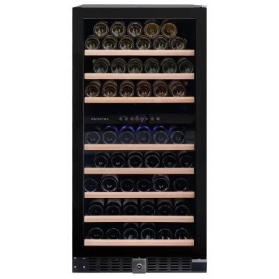 PRONTA CONSEGNA - Dunavox Cantina vino a incasso o a libera installazione Grande-94 DX-94.270DBK finitura full glass nero da 59.5 cm