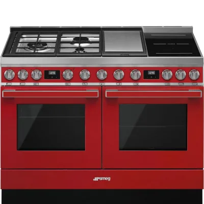 Smeg S Cucina CPF120IGMPR con doppio forno termoventilato e piano cottura misto finitura rosso da 120x90 cm - IN PROMOZIONE FINO AL 6/07