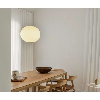 Flos Lampada a sospensione a luce diffusa Glo-Ball Suspension 1 finitura bianco
